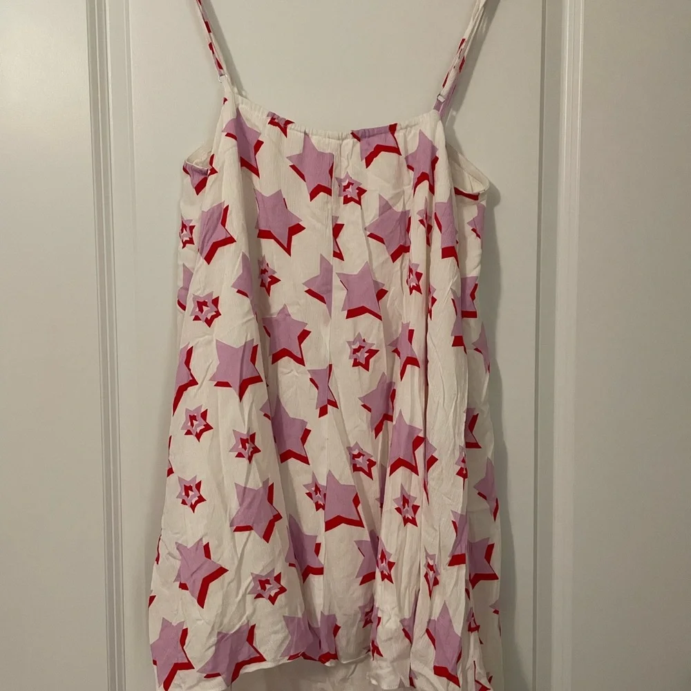 Buddy Love Starry Pink and Red Womens Mini Dress - Picture 2 of 6